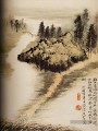 Shitao auf der anderen Seite des Wassers 1694 alte China Tinte